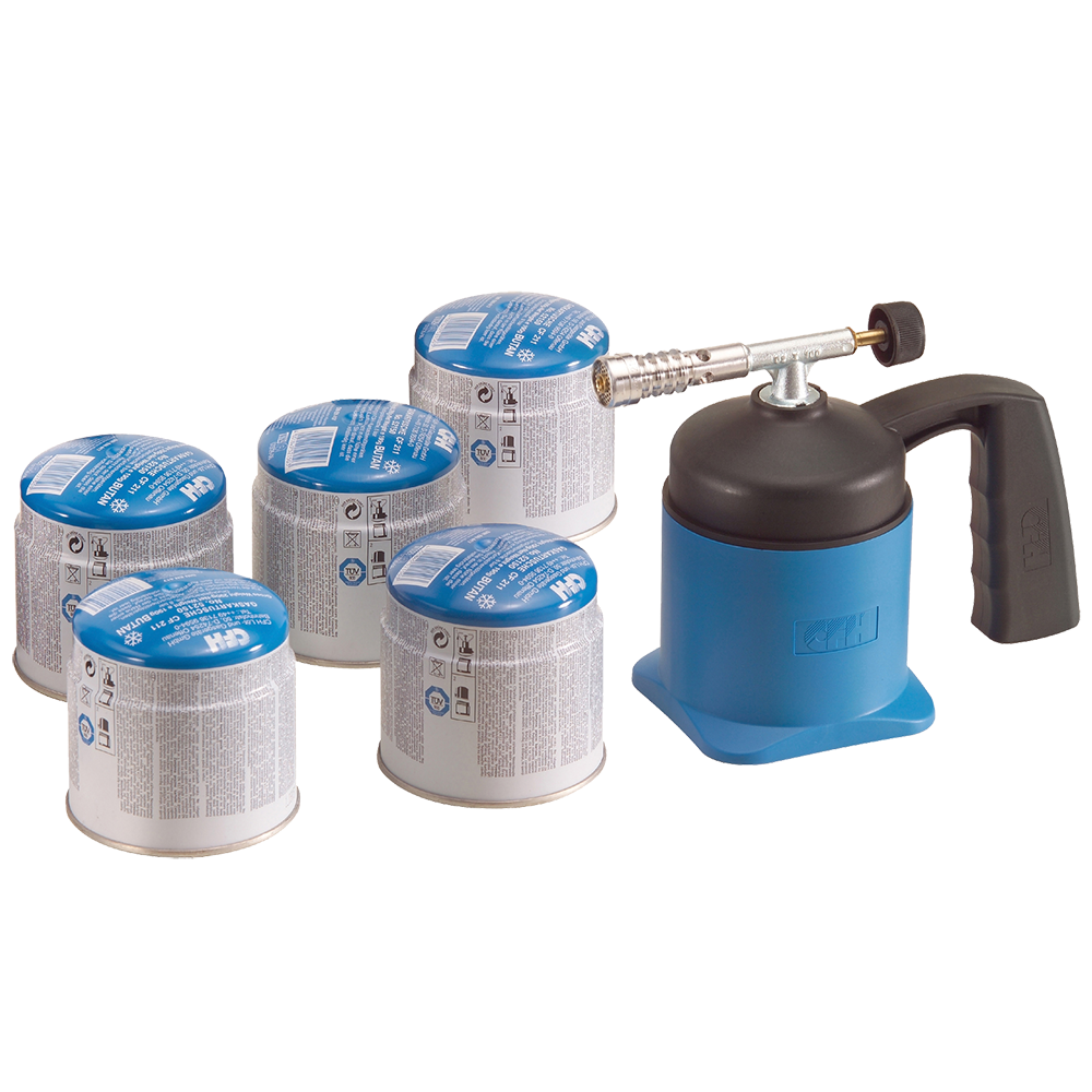 CFH LM 1000 Forrasztómester forrasztólámpa + 5 db bután gázpalack (419 ml) termék fő termékképe