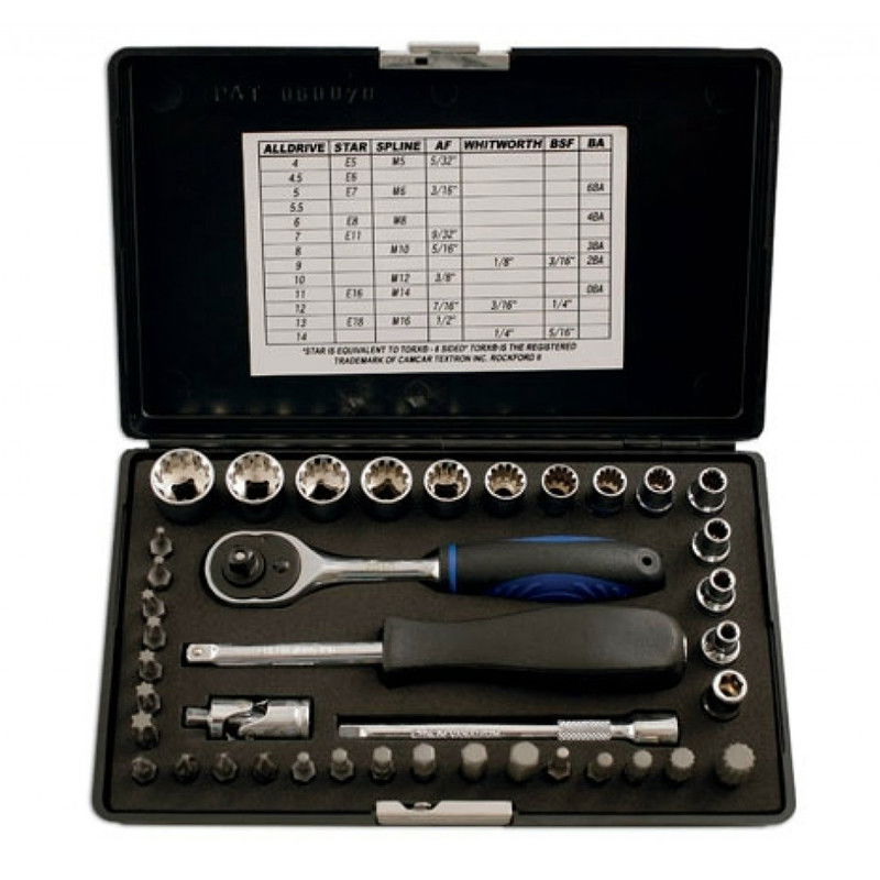 Laser Tools LAS-3568 1/4"-os Gear Lock - Alldrive dugókulcs és bitkészlet, 40 részes termék fő termékképe