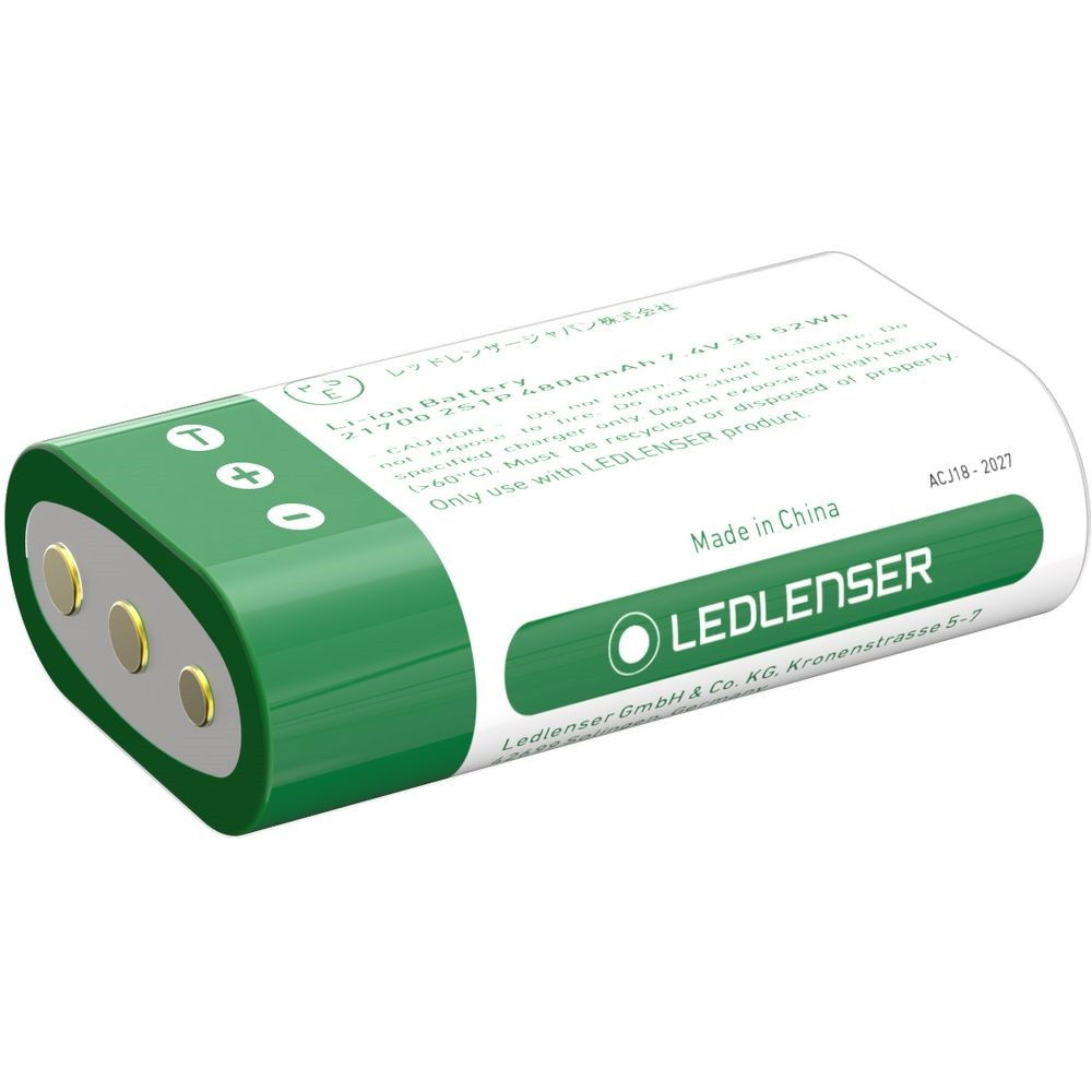 Ledlenser 2 x 21700 Li-ion akkumulátor pakk, 7.4 V, 4800 mAh (H15R Core, H19R Core / Signature) termék fő termékképe